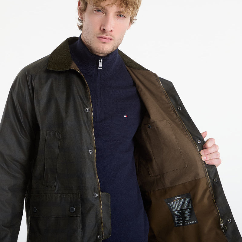 Barbour Tartan Ambleside Waxed Jacket Archive Olive Tartan