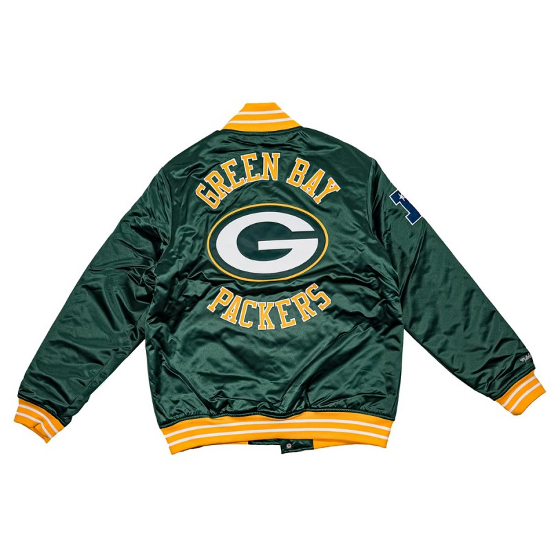 Mitchell & Ness NFL Heavyweight Satin Jacket Green Bay Packers