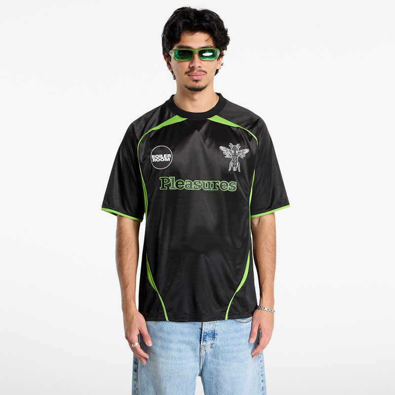 PLEASURES Aqua Soccer Jersey Black