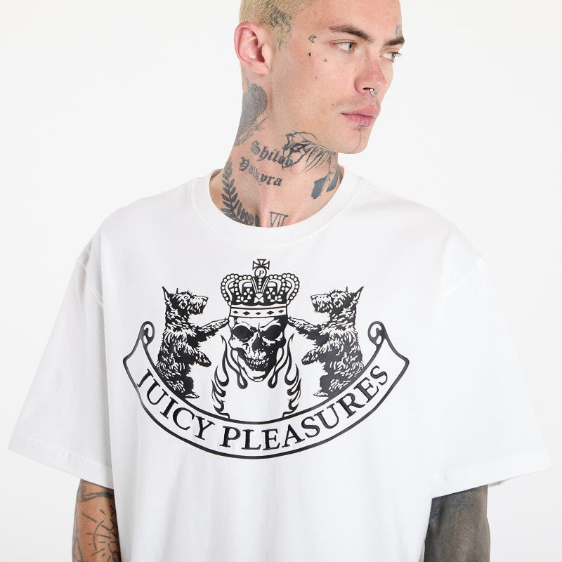 PLEASURES Skull Crest Heavyweight Shirt White