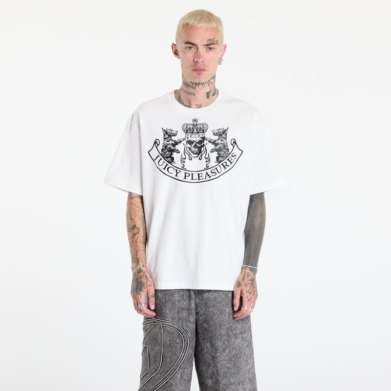 PLEASURES Skull Crest Heavyweight Shirt White