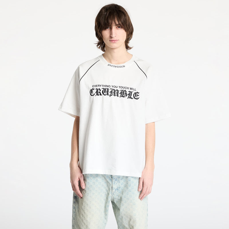 PLEASURES Crumble Heavyweight Raglan White