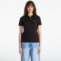 LACOSTE Short Sleeved Ribbed Collar Shirt Black