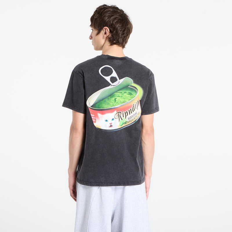RIPNDIP Gourmet Cat Food Tee Black Vintage Wash