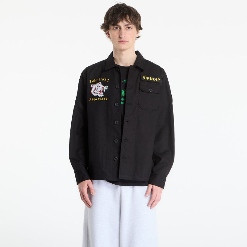 RIPNDIP Nine Militarty Shirt Jacket Black