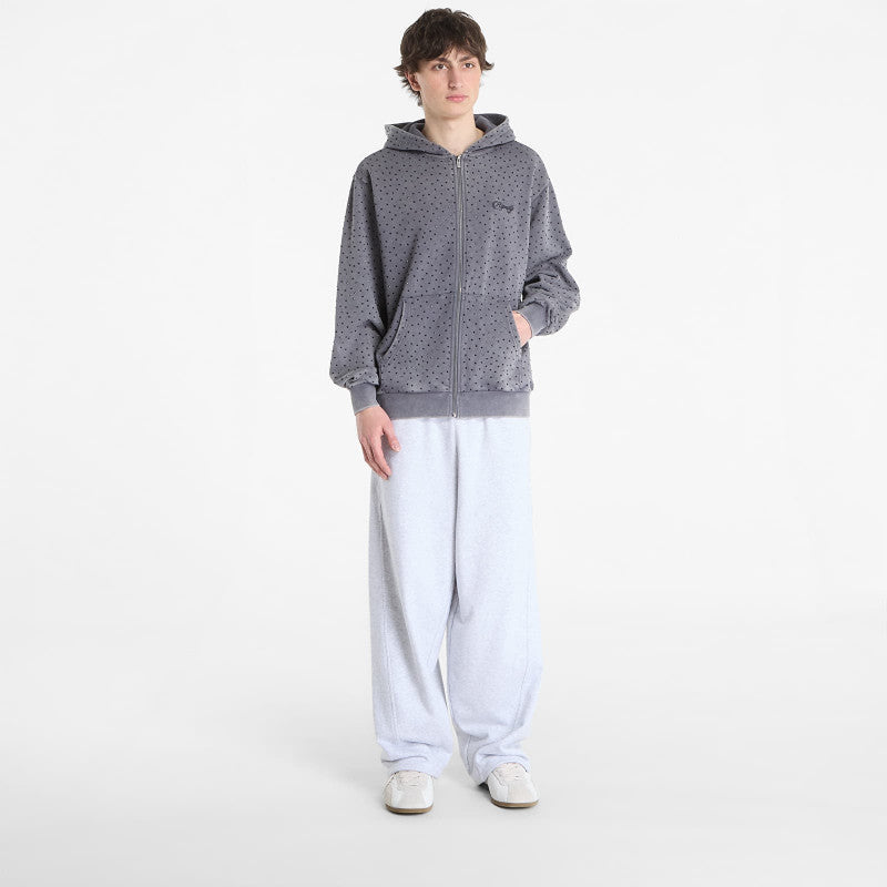 RIPNDIP Ripngems Zip Up Hoodie Charcoal Wash