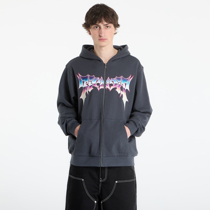 RIPNDIP Noid Zip Hoodie Charcoal Wash