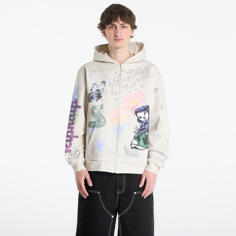RIPNDIP Goosebumps Zip Hoodie Bone