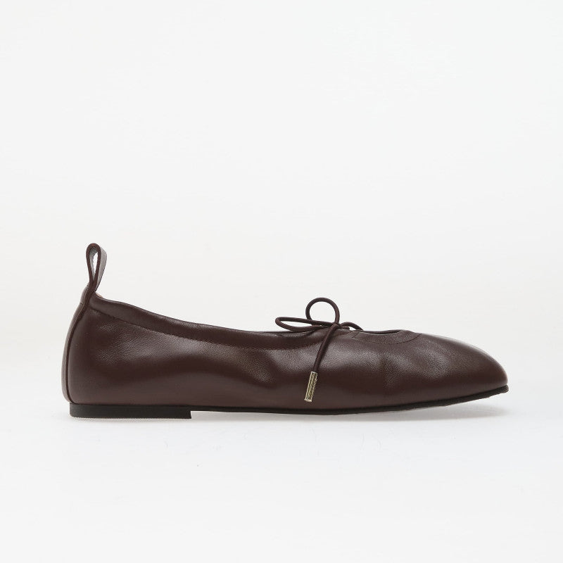 Alohas Rosalind Brown Leather Ballet Flats Coffee Brown
