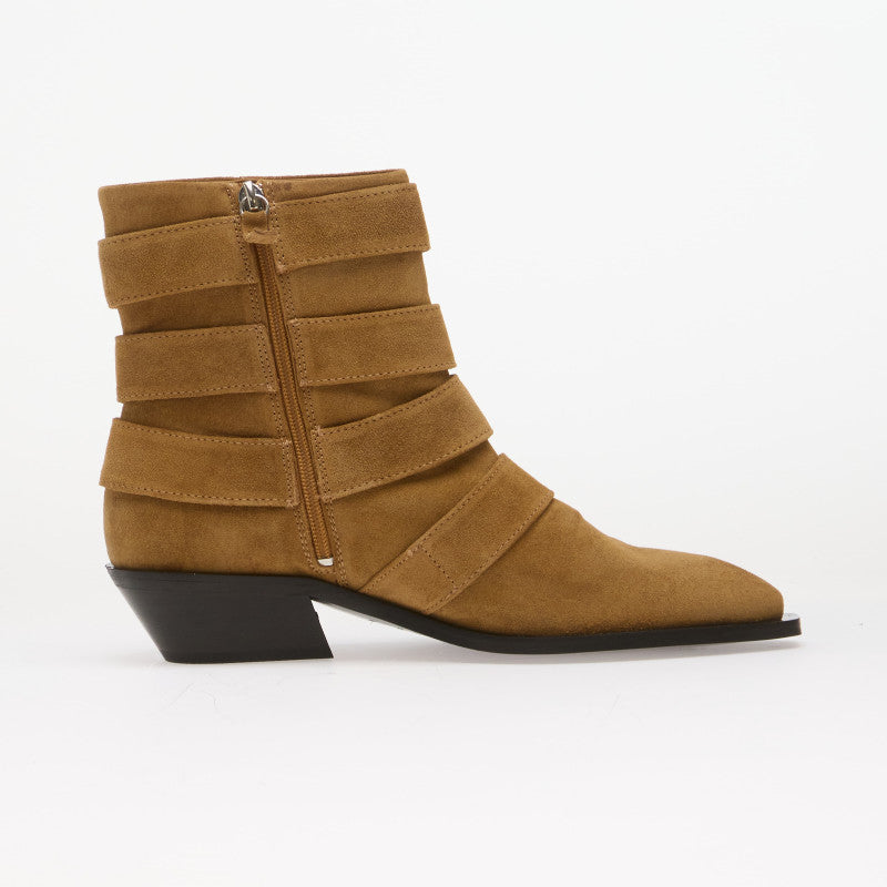 Alohas Eras Suede Leather Ankle Boots Tan