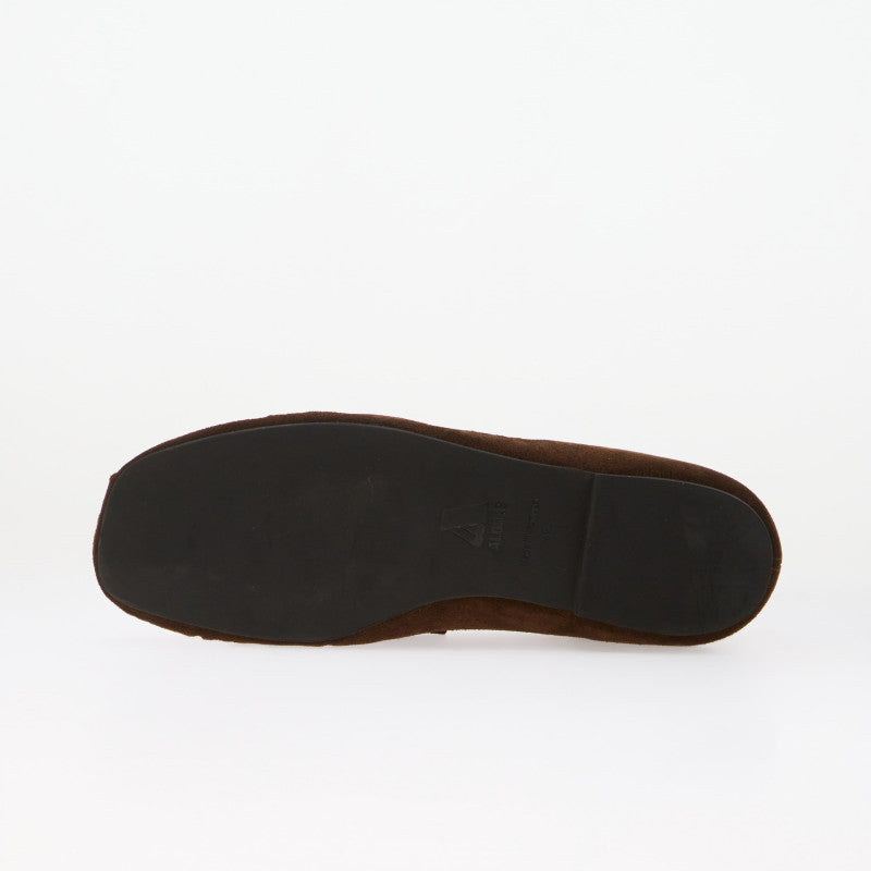 Alohas Aven Suede Brown Leather Loafers Chocolate Brown