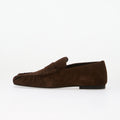 Alohas Aven Suede Brown Leather Loafers Chocolate Brown