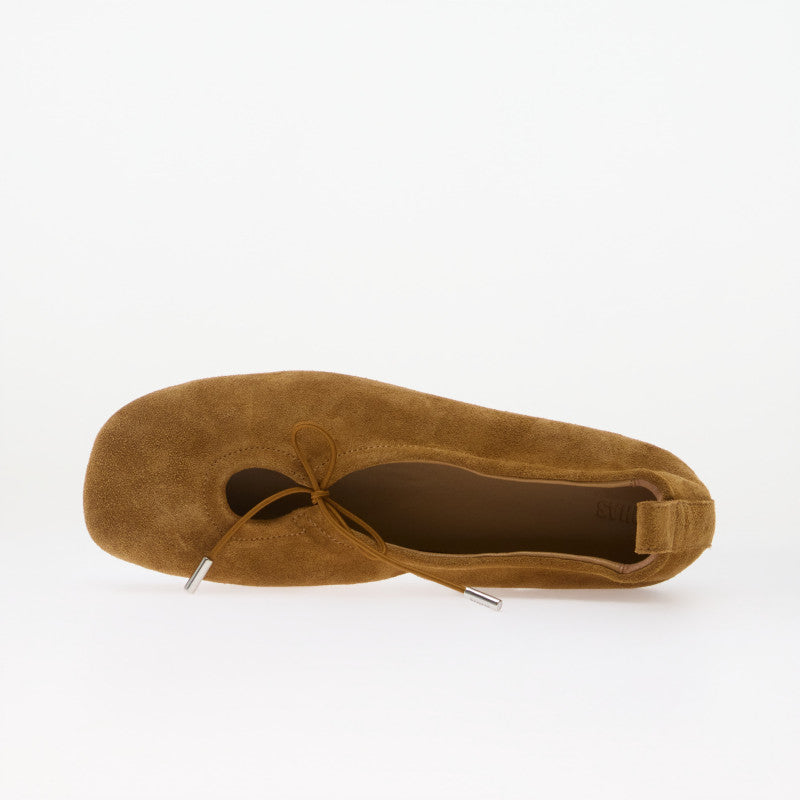 Alohas Rosalind Suede Tan Leather Ballet Flats Tan