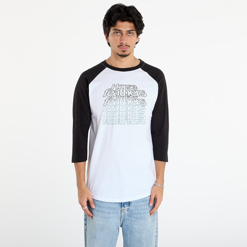 Horsefeathers Rollin Raglan T-Shirt White/ Black