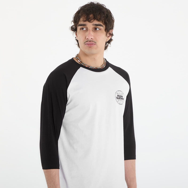 Horsefeathers Global Raglan T-Shirt White/ Black