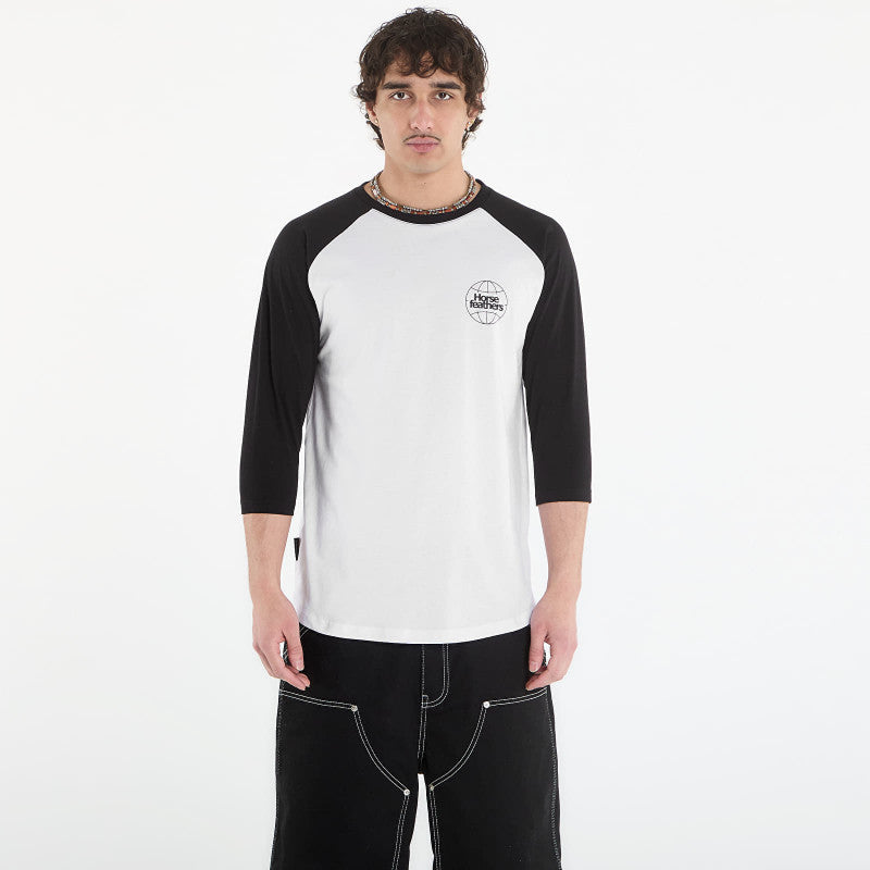 Horsefeathers Global Raglan T-Shirt White/ Black