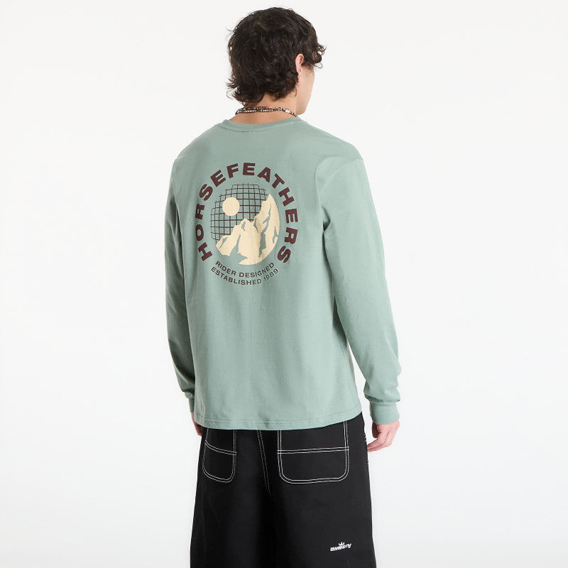 Horsefeathers Altitude Ls T-Shirt Iceberg Green