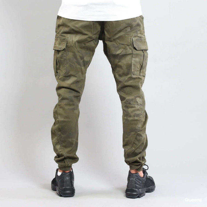 Urban Classics Camo Cargo Jogging Pants Camo Green