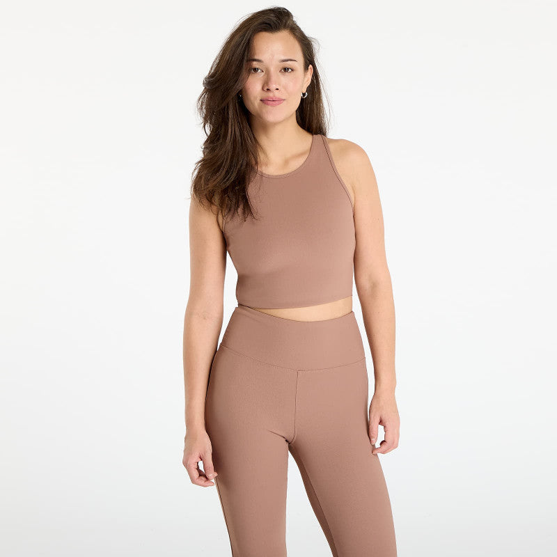 Urban Classics Ladies Sports Top Rib Light Brown