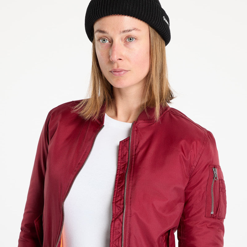 Urban Classics Ladies Basic Bomber Jacket Wine