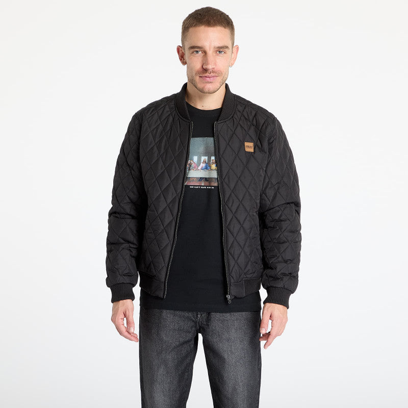 Urban Classics Diamond Quilt Nylon Jacket Black