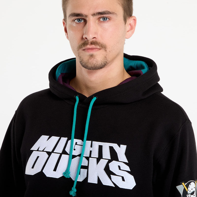 Mitchell & Ness NHL Playmaker Fleece Hoodie Vintage Logo Ducks Black