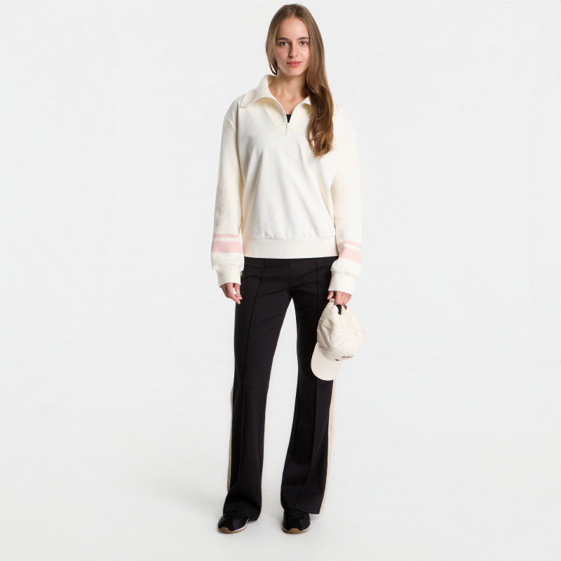 Guess Jeans Fabrizia Half-Zip Sweatshirt Cream