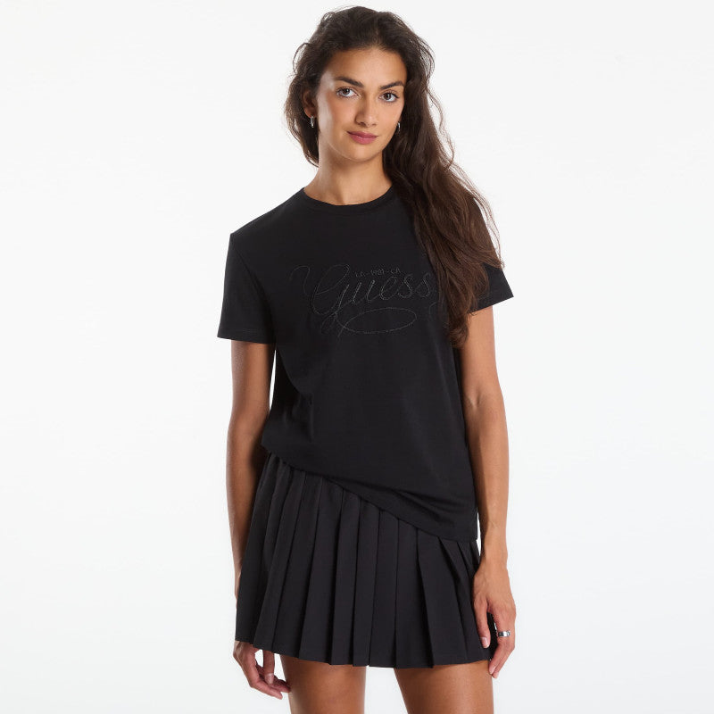 GUESS Syrma Cn Ss T-Shirt Jet Black