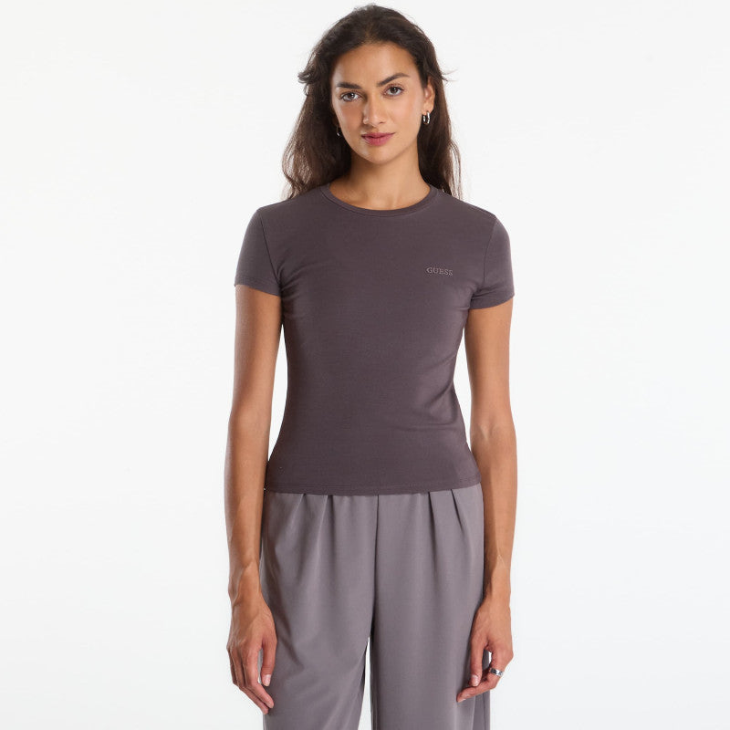 GUESS Lotus Slim Ss T-Shirt Darkest Grey