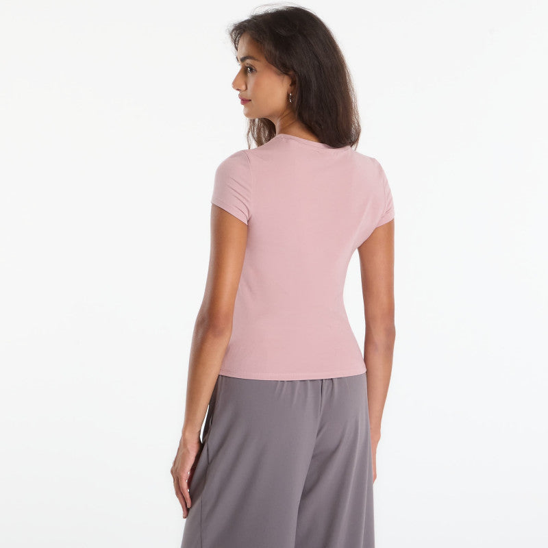 GUESS Lotus Slim Ss T-Shirt French Mauve