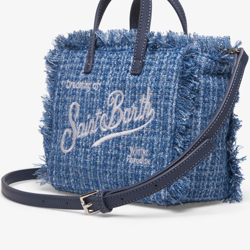 MC2 Saint Barth Vanity Mini Tweed N Bag Denim Blue