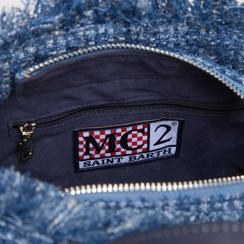 MC2 Saint Barth Vanity Mini Tweed N Bag Denim Blue