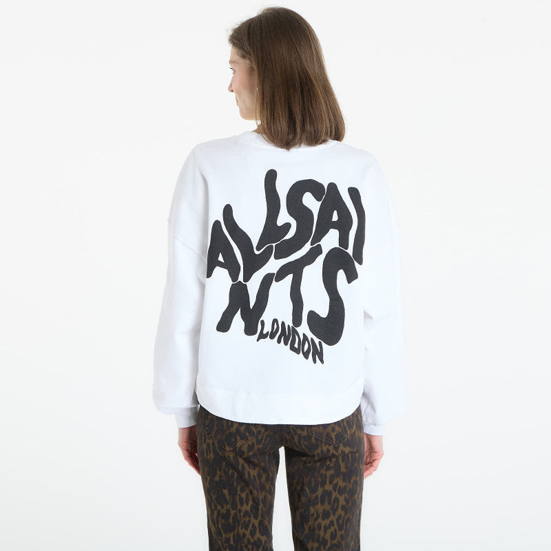 AllSaints Orlando Lila Sweat Ashen White