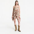 Sukienka AllSaints Cavarly Mini Dress Oceano Soft Pink
