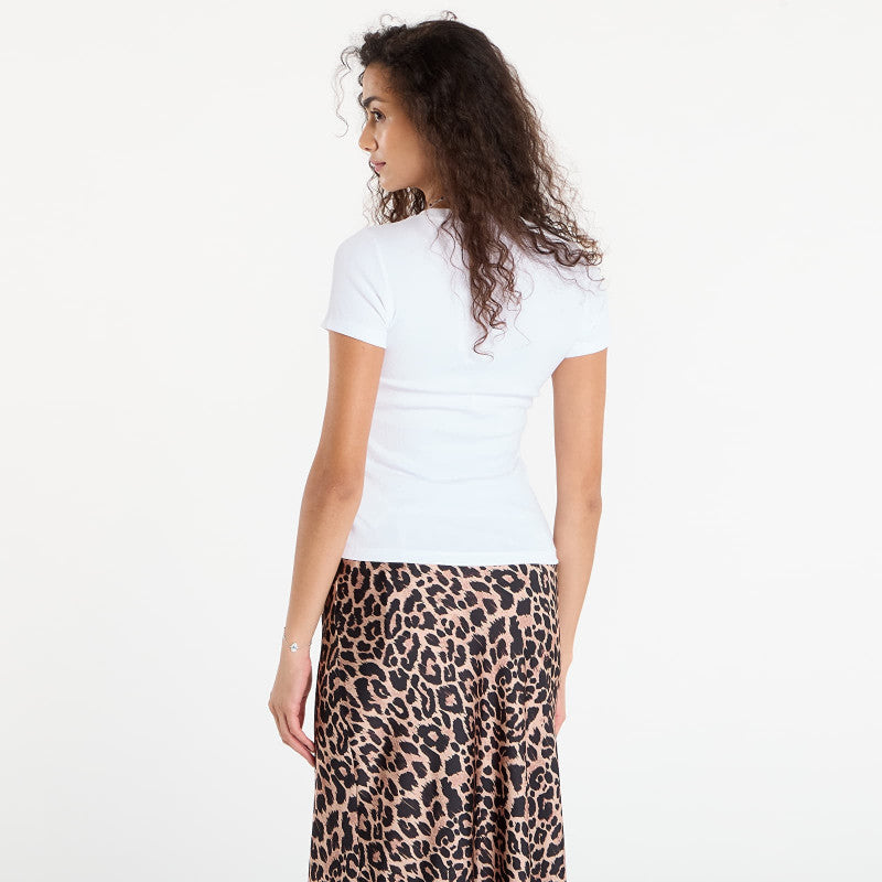 Guess Jeans Ss Cn Slim Rib Em White