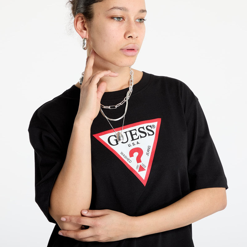 Guess JEANS Ss Cn Os Iconic Tee Jet Black A996