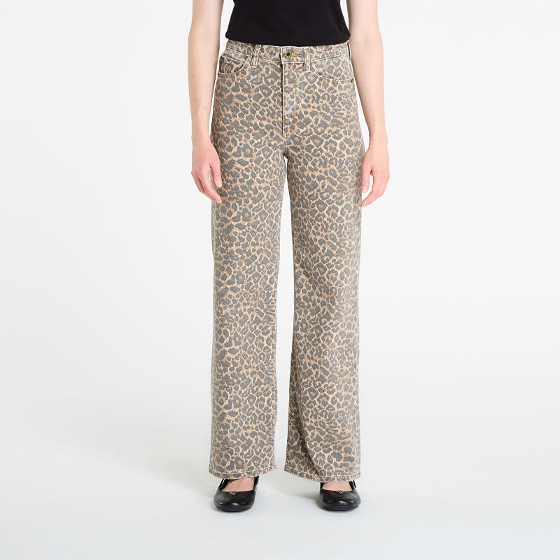 Jeansy GUESS Wide Leg Brown