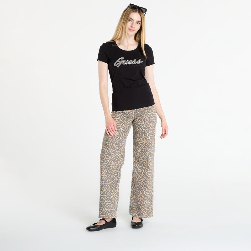 GUESS Ss Logo Hot Fix Tee Black