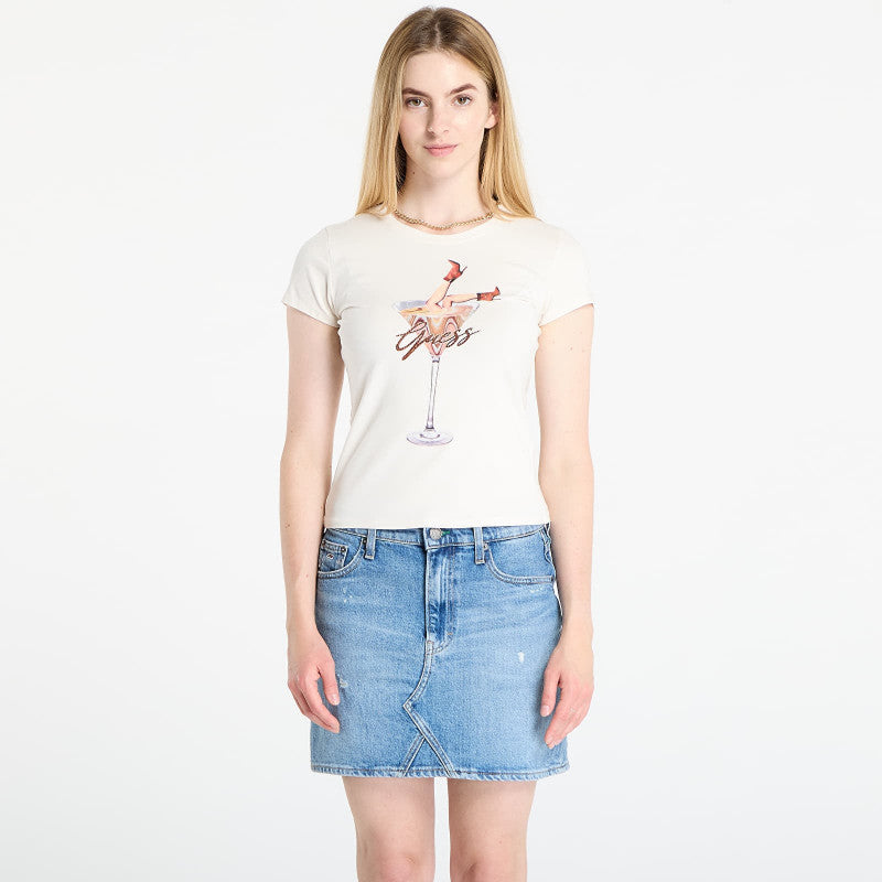 GUESS Ss Tini Boots Espresso R5 Tee Beige