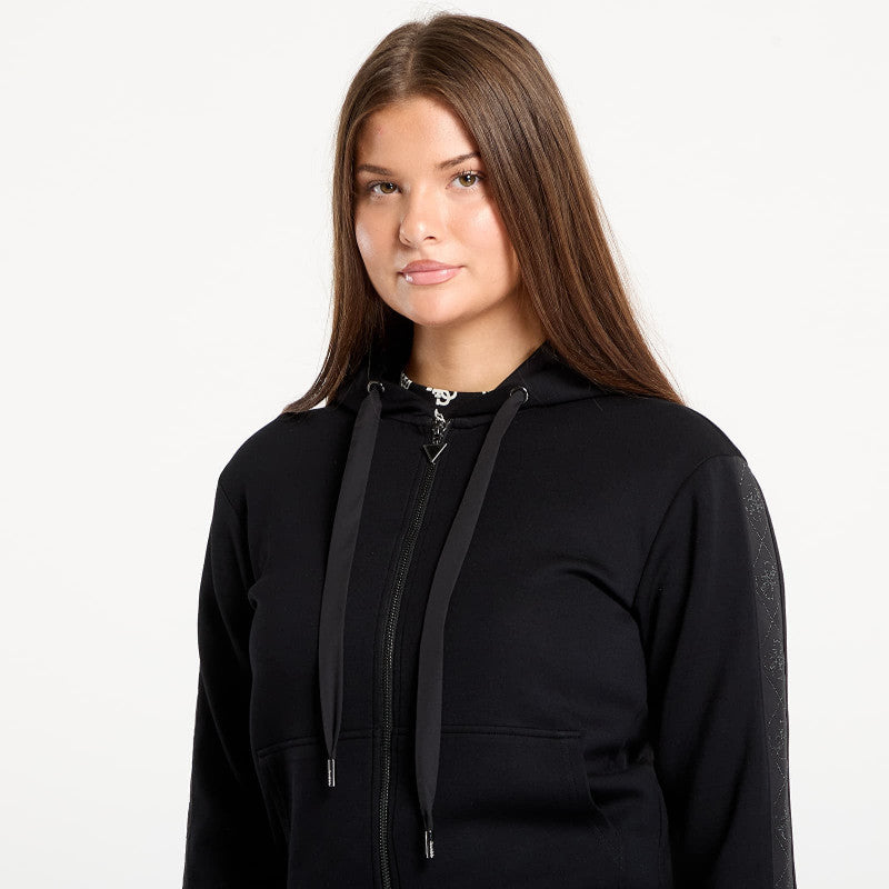 GUESS New Hooded Scuba Sweatshirt Black