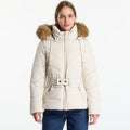 Guess Jeans New Fatema Short Belted Puffer Creme Brulee