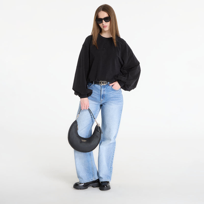 Guess Jeans Cn Mini 4G Logo Sweatshirt Jet Black