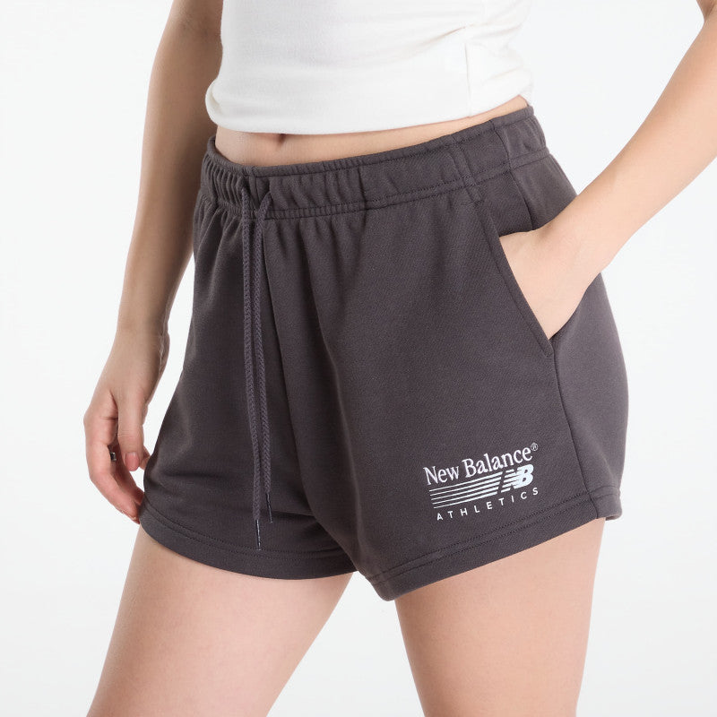 New Balance Trackside French Terry Short Black Cement
