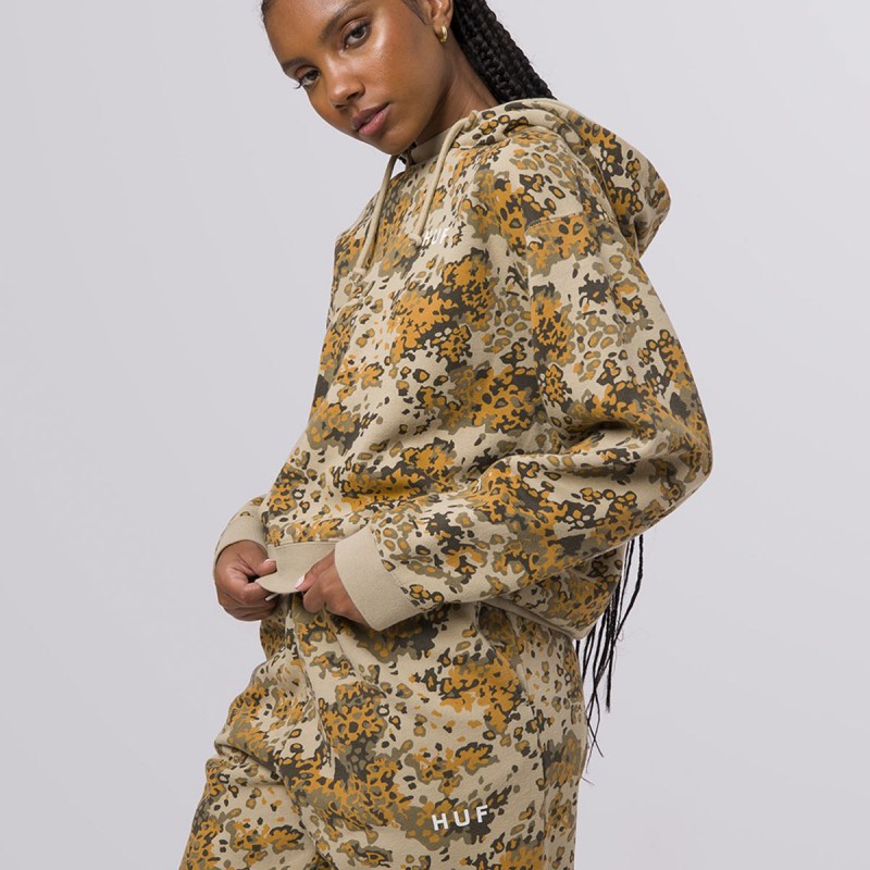 HUF Contra Mockneck WMNS Pullover Hoodie Camo