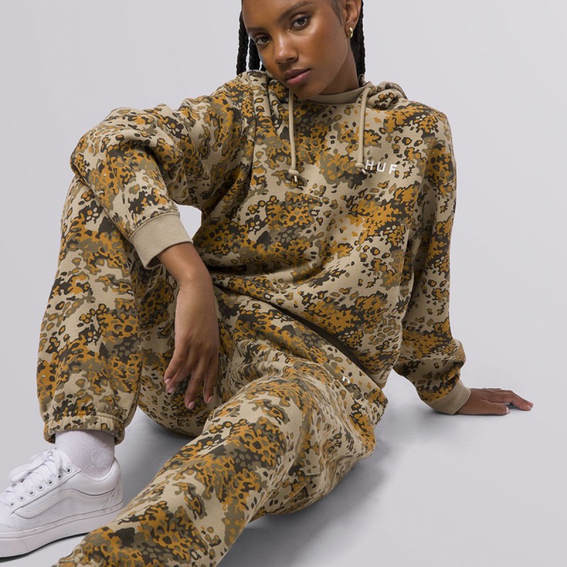 HUF Contra Mockneck WMNS Pullover Hoodie Camo
