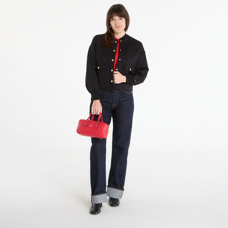 Tommy Hilfiger Gold Button Bomber Black