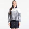 Tommy Hilfiger Roundal Collar Sweatshirt Wide Strp Ecru / Dark Night Navy