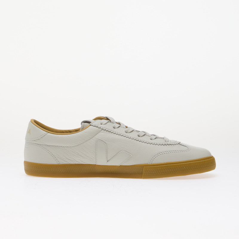 Veja Volley Sig Grained Oil Leather Pearl