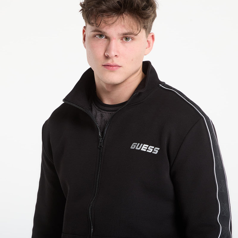 GUESS Mickey Full Zip Sweatshirt Jet Black