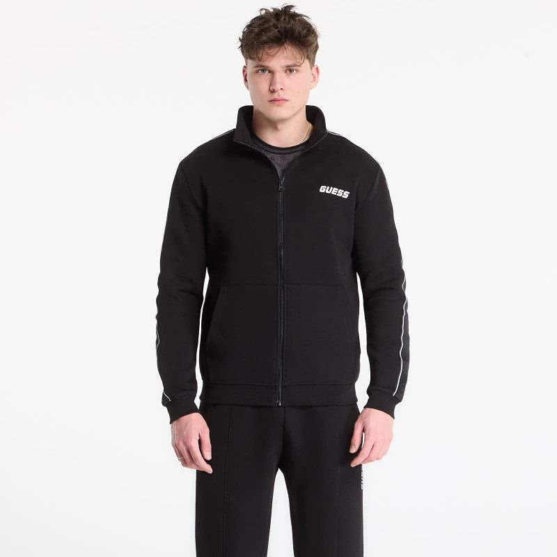 GUESS Mickey Full Zip Sweatshirt Jet Black
